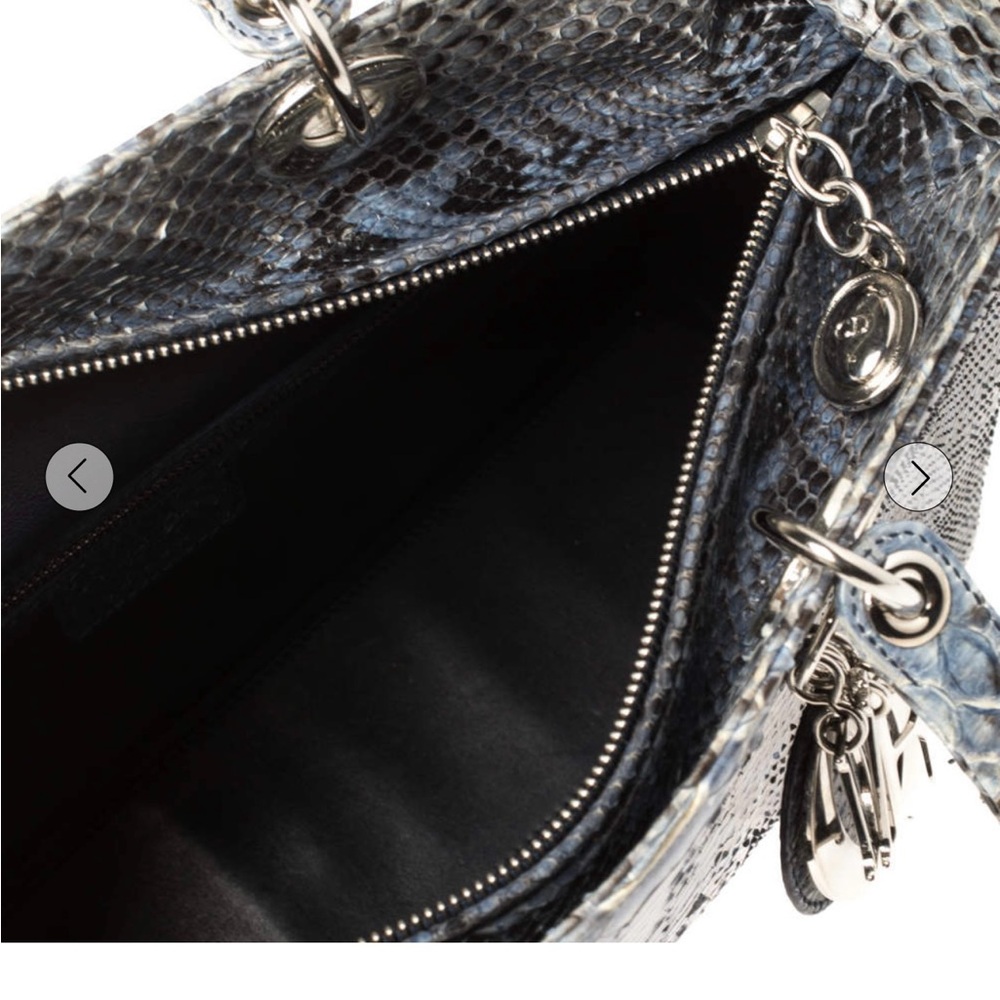 Dior Blue Python Shoulder Bag - Picture 2 of 8